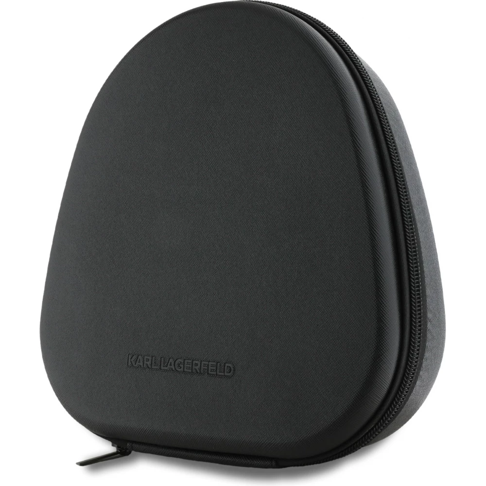 Bluetooth Kopfh&ouml;rer Karl Lagerfeld Saffiano ANC/ENC Hochwertiger Audio mit Box - Schwarz
