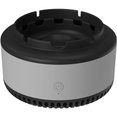 Cendrier électronique aspiration 360 degrés avec technologie clear air absorbant la fumée - Gris