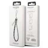 Guess Gliederkette aus Metall und Kunstleder mit Charm-Anhänger - Schwarz und Silber