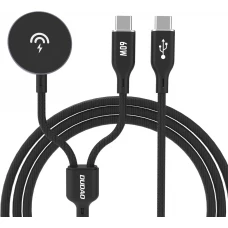 Chargeur 2-en-1 PD60W Dudao A12MaxC pour Apple Watch et USB-C - Noir