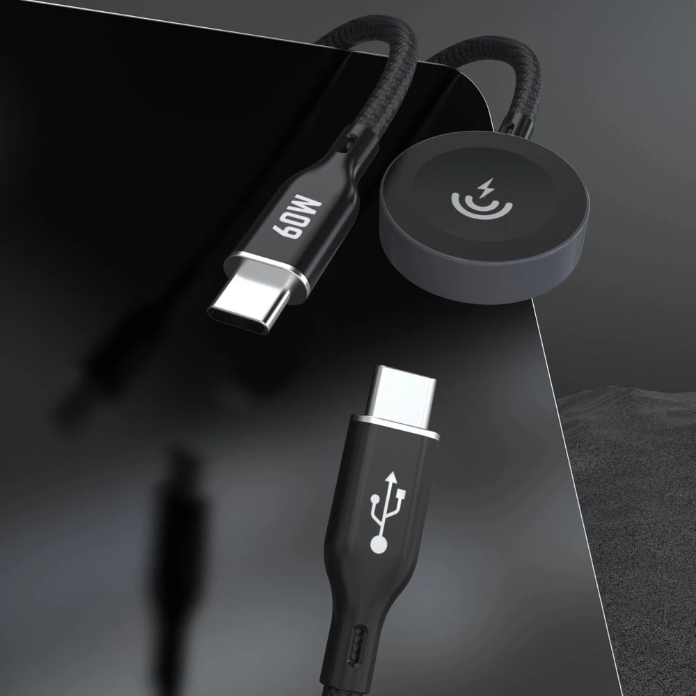 Chargeur 2-en-1 PD60W Dudao A12MaxC pour Apple Watch et USB-C - Noir
