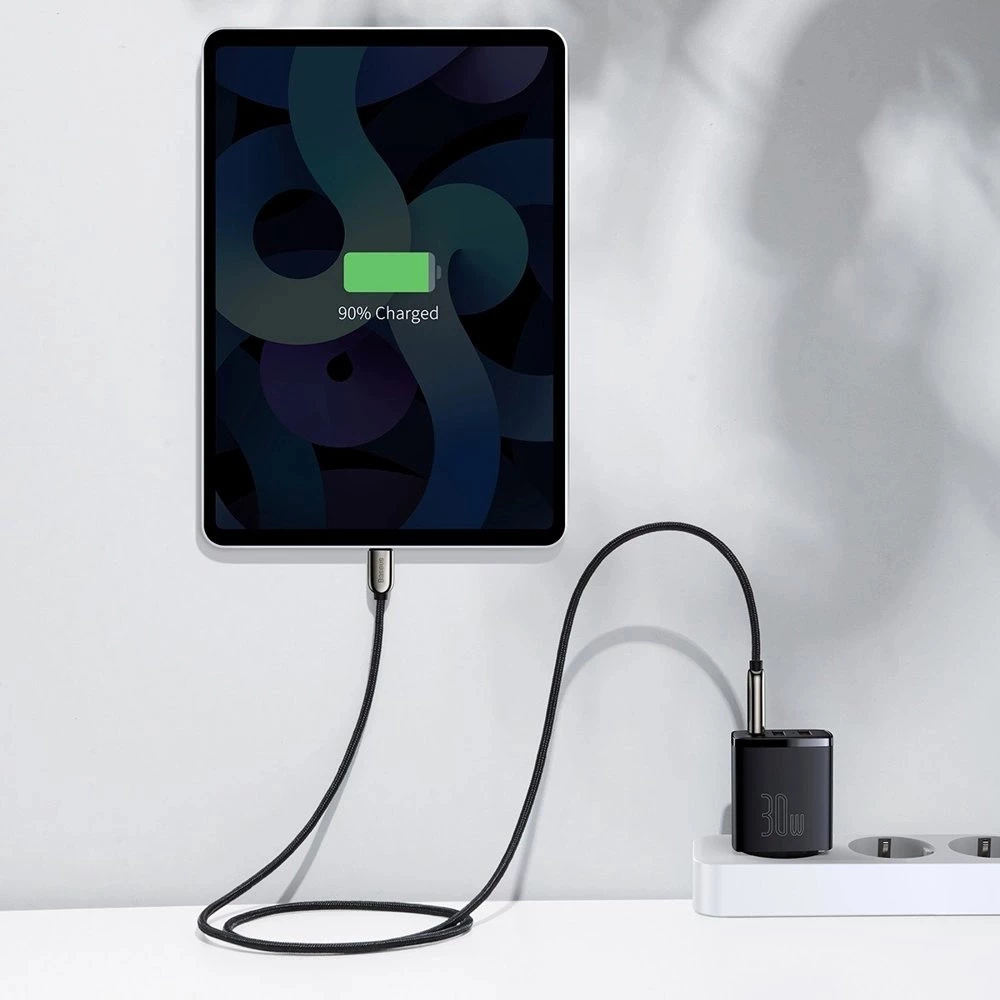Chargeur Rapide Compact Baseus 30W 2x USB USB Type C Power Delivery Quick Charge 3A - Noir