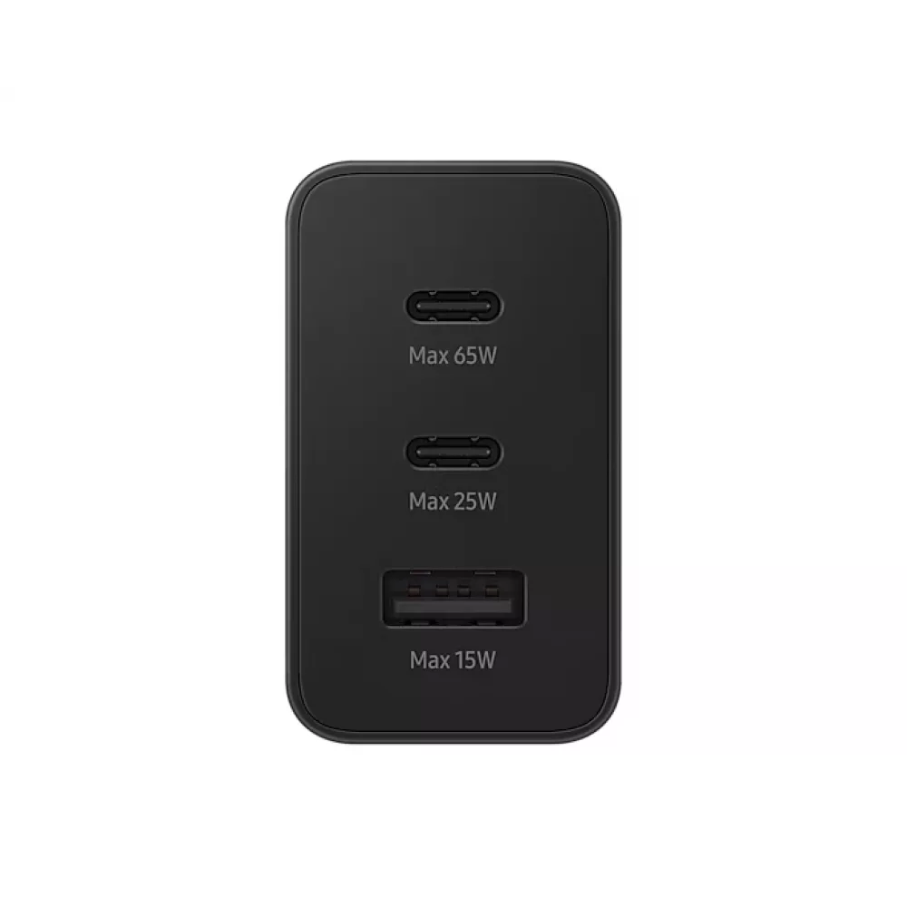 Samsung Ladegerät 65W PD Power Delivery Trio EP-T6530N (2x USB-C, 1x USB-A) - Schwarz
