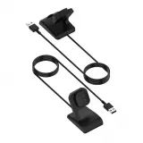 Chargeur USB avec support Fitbit Versa 3 - 4 et Fitbit Sense 1 - 2 - Noir