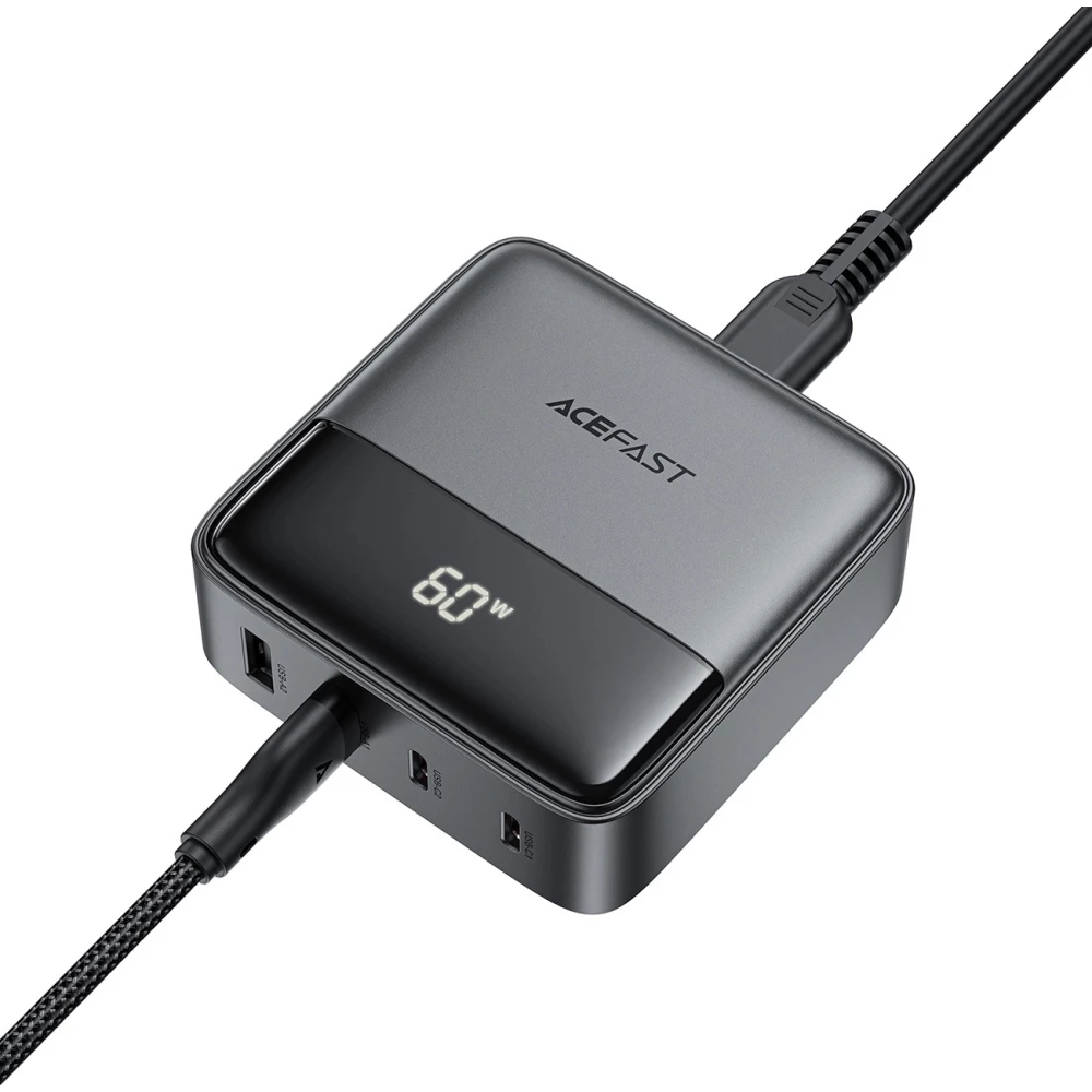 Acefast Z6 65W GaN Netzladeger&auml;t (2x USB-A / 2x USB-C) PD - Schwarz