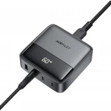 Acefast Z6 65W GaN Netzladeger&auml;t (2x USB-A / 2x USB-C) PD - Schwarz