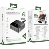 Acefast Z6 65W GaN Netzladeger&auml;t (2x USB-A / 2x USB-C) PD - Schwarz