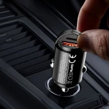 Chargeur de voiture mini Dudao R3MAX 48W QC PD rapide USB-A / USB-C - Noir