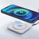 Chargeur inductif 15W pliable 3 en 1 Dudao A11N avec c&acirc;ble USB-C format poche - Blanc