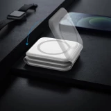 Chargeur inductif 15W pliable 3 en 1 Dudao A11N avec c&acirc;ble USB-C format poche - Blanc