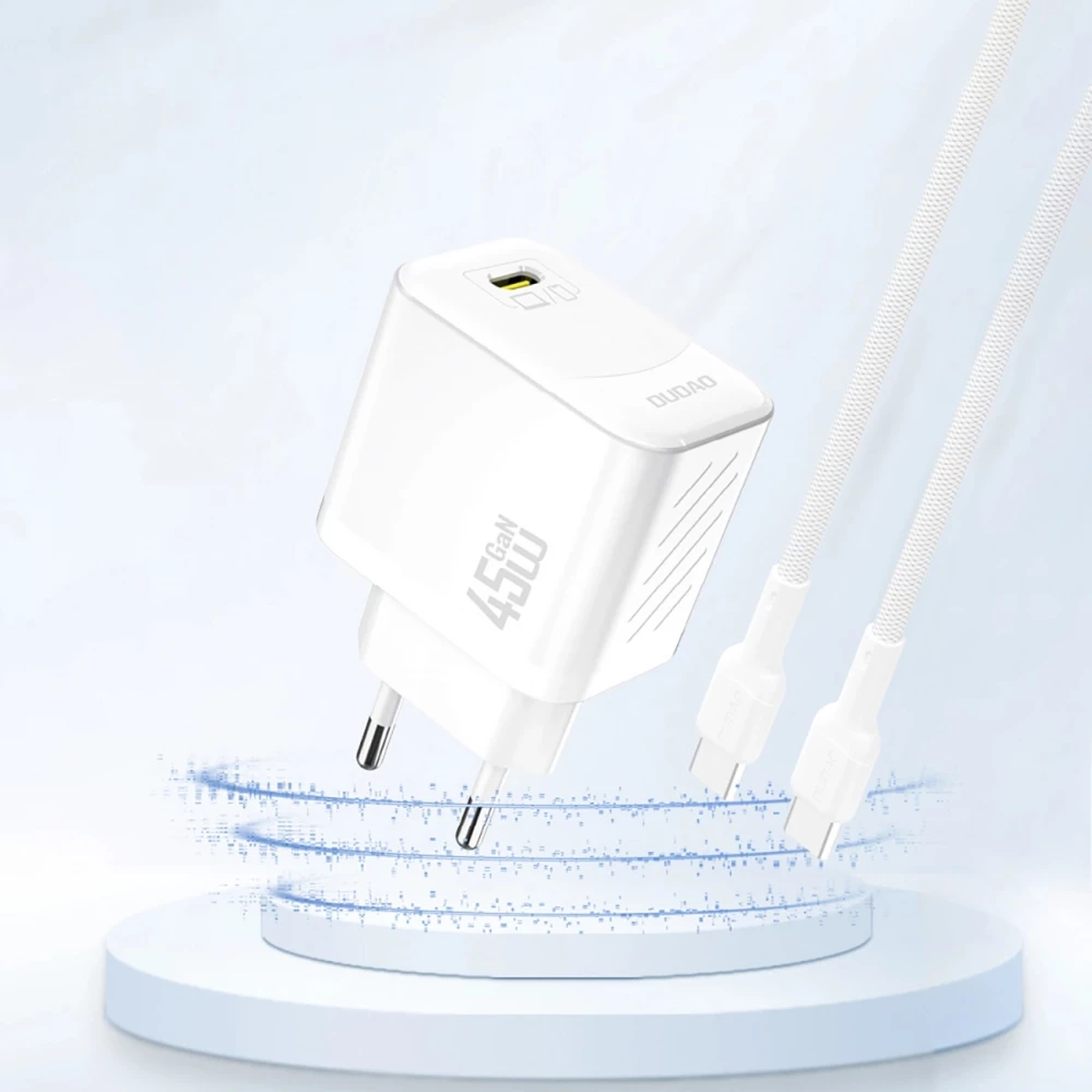 Chargeur mural USB-C 45W GaN Dudao A28 rapide et compact - Blanc