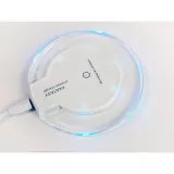 Station de charge sans fil Qi - Chargeur wireless transparent Fantasy pour Smartphone - Verre/- Blanc