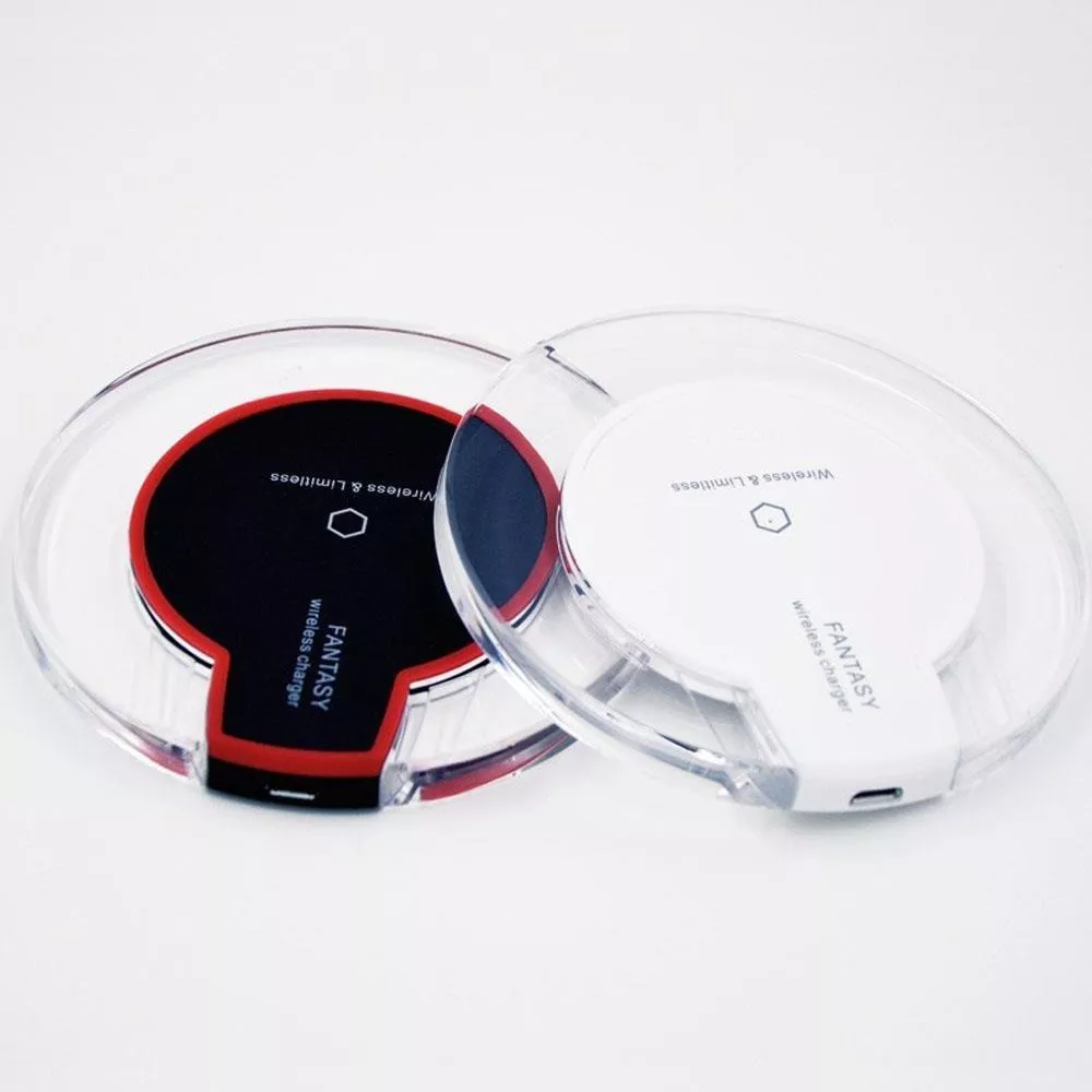 Station de charge sans fil Qi - Chargeur wireless transparent Fantasy pour Smartphone - Verre/- Blanc