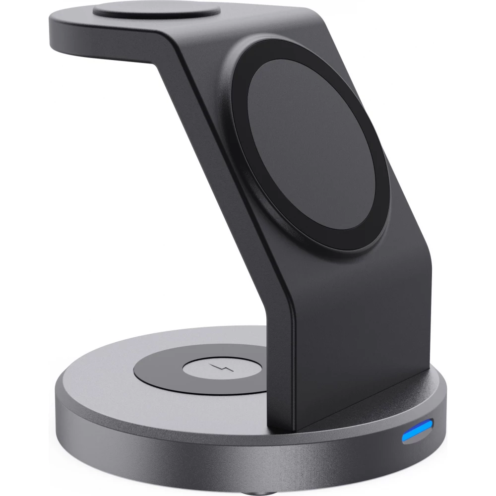 15W Magnetisches kabelloses Ladegerät 3-in-1 Schnelllade Station für iPhone, Apple Watch, AirPods - Schwarz