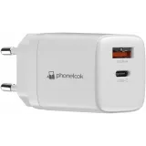 Ladegerät 20W USB und USB-C (Power Delivery) PhoneLook - Weiss