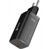 Chargeur secteur GaN 65W 2x USB-C et 1x USB-A (Power Delivery) - PhoneLook - Noir