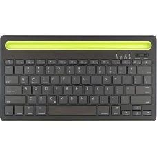 Ultradünne kabellose Bluetooth 3.0 Tastatur Android & iOS aufladbar USB & Multi Verbindungs Switch (QWERTY) - Schwarz