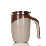 Elektronischer Coffee Cup aus Edelstahl 380ml mit automatischer Rühr Funktion - Braun