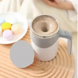Elektronischer Coffee Cup aus Edelstahl 380ml mit automatischer Rühr Funktion - Braun