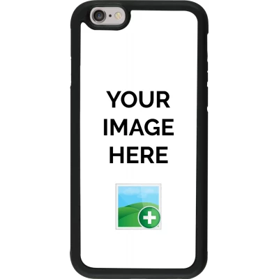 Coque personnalisée en silicone rigide noir - iPhone 6/6s