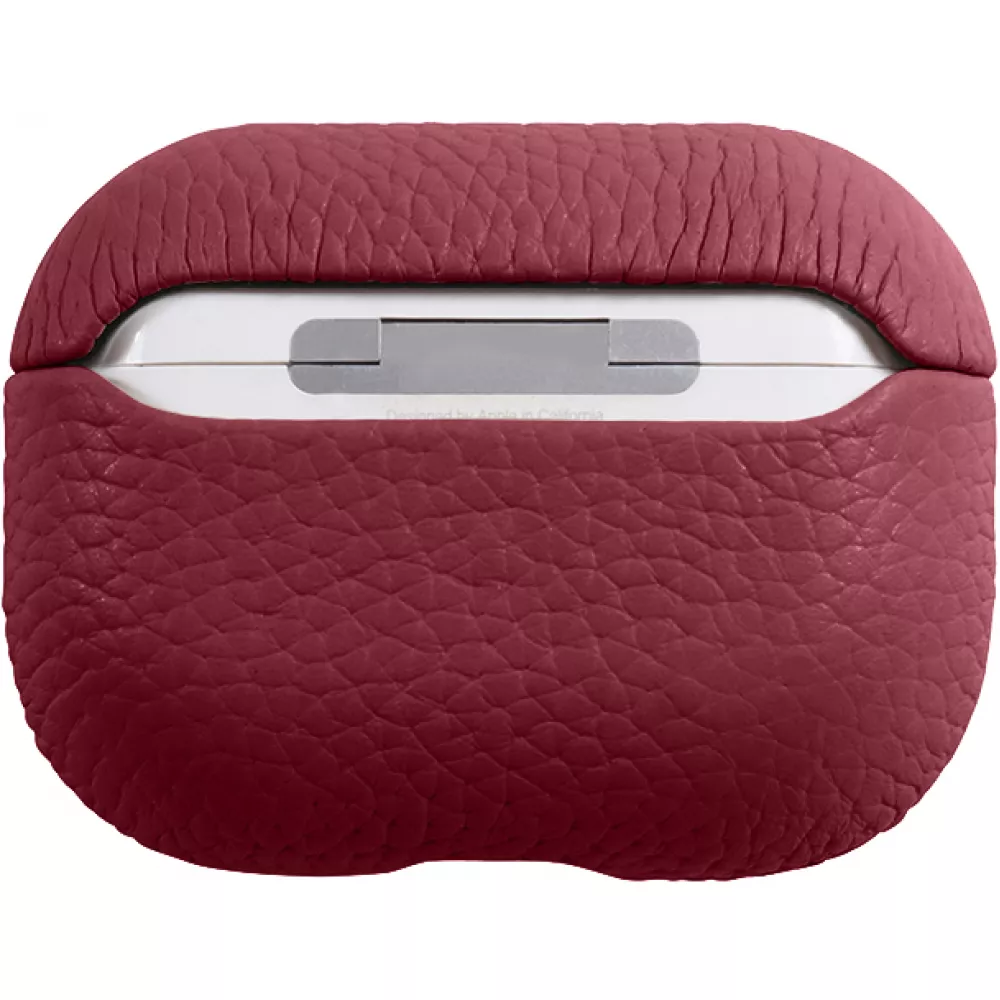 AirPods Pro Case Hülle - Schock absorbierend luxus case Echtleder - Bordeaux