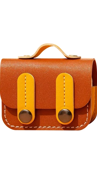 Coque AirPods 3 - &Eacute;tui pour AirPods &agrave; motif sac &agrave; main sacoche - Brun