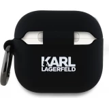 Coque AirPods 4 - Karl Lagerfeld t&ecirc;te Choupette 3D - Noir