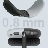 AirPods Max Case Hülle - Flexibles weiches Silikon mit Stirnband - Grau