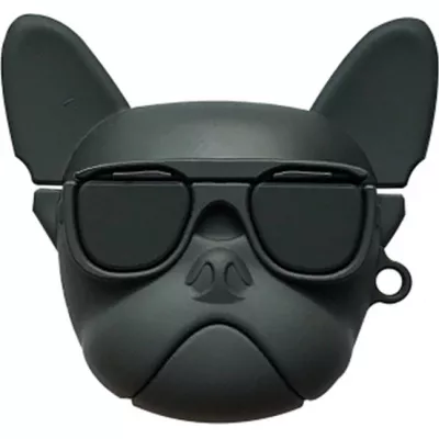 Coque AirPods Pro - Bulldog lunette de soleil - Noir