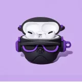 AirPods 1 / 2 Case Hülle - Hip-Hop-Bulldoggen-Sonnenbrille Headset - Violett