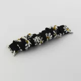 Bracelet tissu chouchous fleurs noir - Apple Watch 38/40/41/42 mm