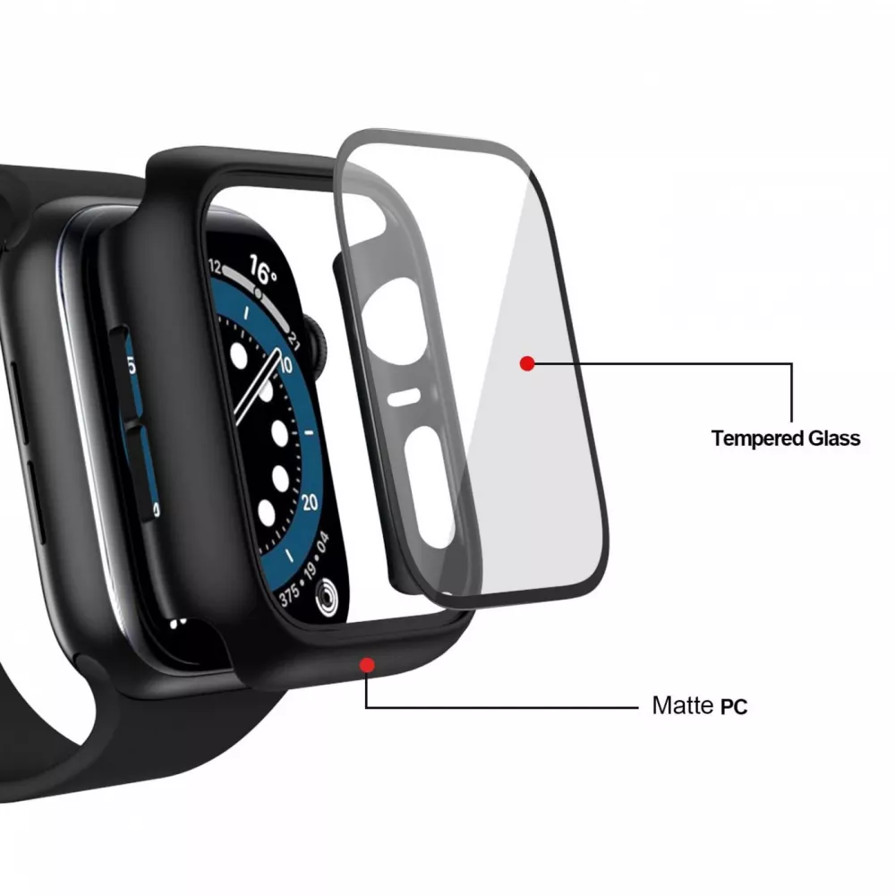 Coque Apple Watch 40mm - Full Protect avec vitre de protection - Argent