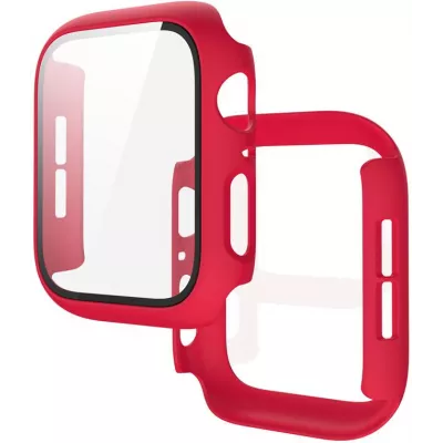 Apple Watch 42 mm Case Hülle - Full P- Rotect mit Schutzglas - Rot
