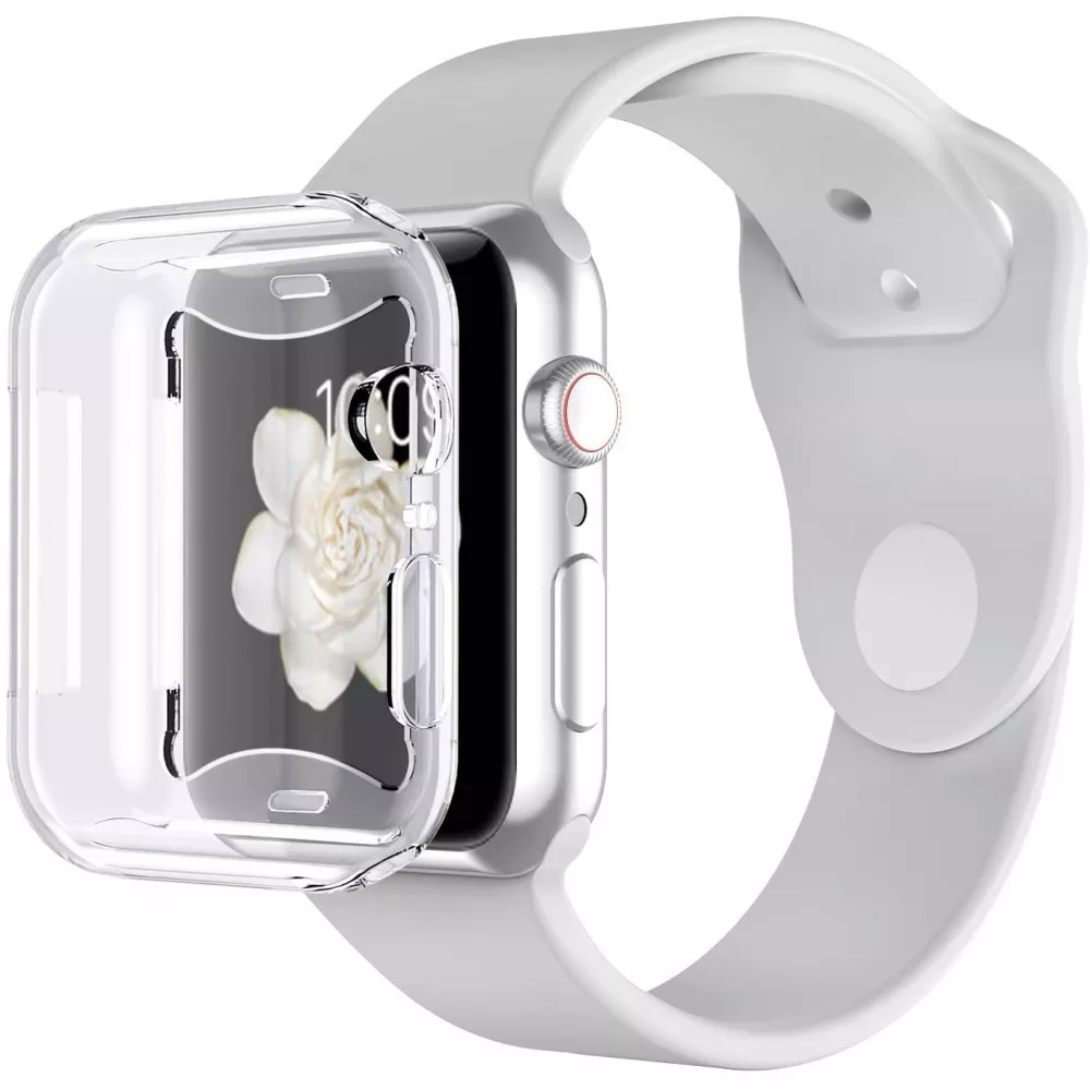 Coque Apple Watch 44mm - Gel intégral - Transparent