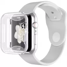 Coque Apple Watch 44mm - Gel intégral - Transparent