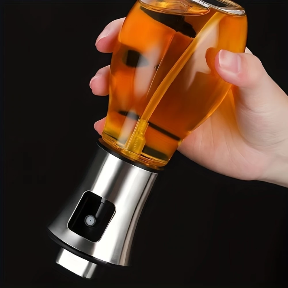 Edelstahl- und Glas-Sprühflasche für Küchenöl und Grill