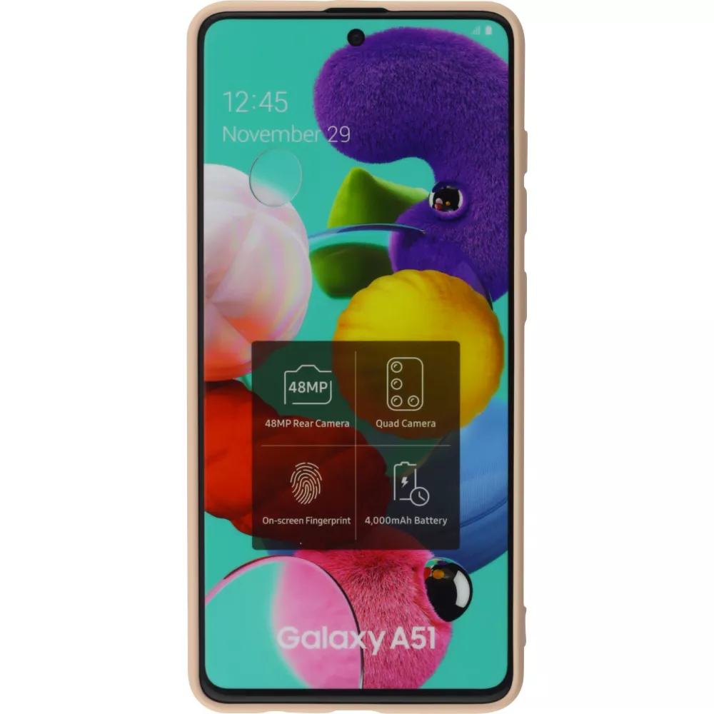 Coque Samsung Galaxy A51 - Soft Touch rose pâle
