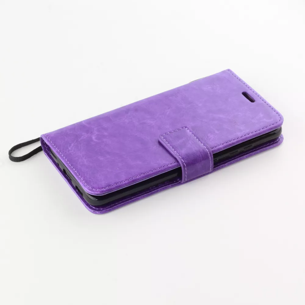 Fourre Samsung Galaxy A52 - Premium Flip cuir lisse porte-cartes - Violet