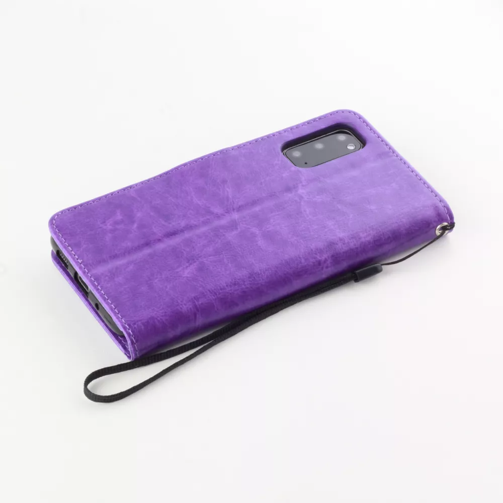 Fourre Samsung Galaxy A52 - Premium Flip cuir lisse porte-cartes - Violet