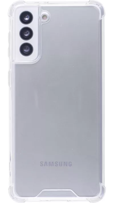 Coque Samsung Galaxy S21+ 5G - Bumper Glass Hybrid TPU silicone anti-choc - Transparent