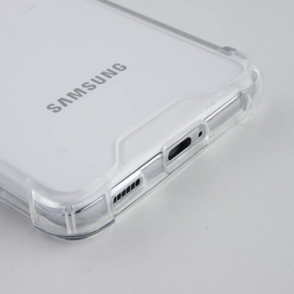 Hülle Samsung Galaxy S21 5G - Bumper Glass TPU Anti-Schock mit Acryl - Transparent