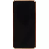 Coque Samsung Galaxy S24 - Gel Bronze avec anneau - Rose