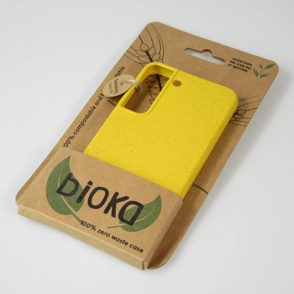 Galaxy S21 FE 5G Case Hülle - Bioka Biologisch Abbaubar Eco-Friendly Kompostierbar - Gelb