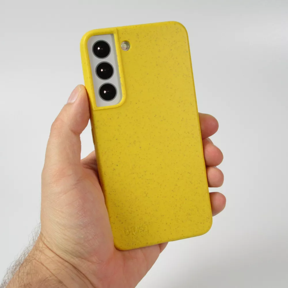 Galaxy S21 FE 5G Case Hülle - Bioka Biologisch Abbaubar Eco-Friendly Kompostierbar - Gelb