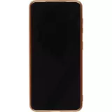 Hülle Samsung Galaxy S21 Ultra 5G - Gummi Bronze mit Ring - Rosa
