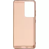 Hülle Samsung Galaxy S21 Ultra 5G - Gummi Bronze mit Ring - Rosa