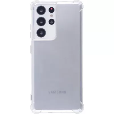 Hülle Samsung Galaxy S21 Ultra 5G - Gummi Transparent Gel Bumper mit extra Schutz für Ecken Antischock