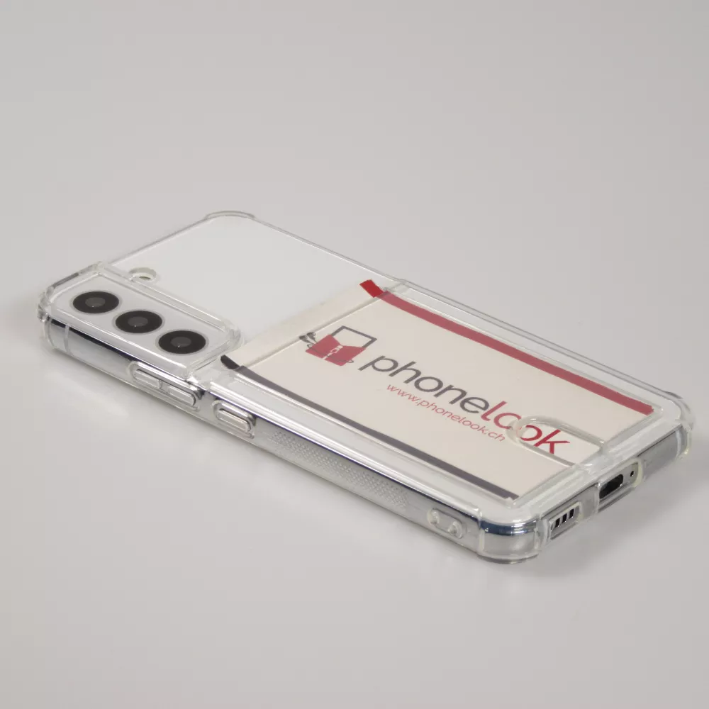 Samsung Galaxy S24+ Case Hülle - Gummi Bumper Kartenhalter - Transparent