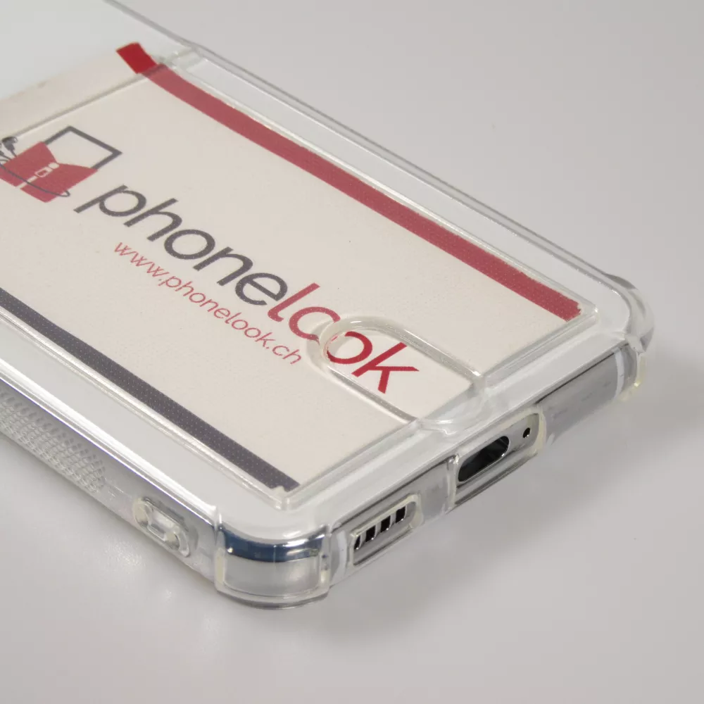 Samsung Galaxy S24+ Case Hülle - Gummi Bumper Kartenhalter - Transparent