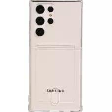 Coque Samsung Galaxy S23 Ultra - Gel Bumper Porte-carte - Transparent